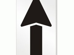 Sablon cu sageata inainte